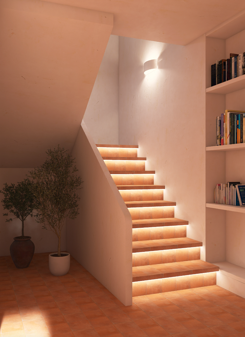 Diseño escalera iluminada con Homestyler Pro